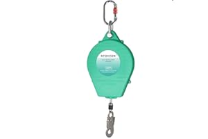 66FT Self Retracting Lifeline RTOVZON Fall Arrest Fall Protection Steel Wire Rope Heavy Duty Retractable Lanyard, Roofing Lifeline, SRL, Safety Lanyard