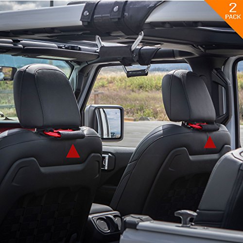 thumbnail image 2 of GP BackGrip PRO Headrest Hand Grips - Aluminum Car Assist Handles For Jeep Wrangler & Off-Road Vehicles - 2-Pack 2 of 12