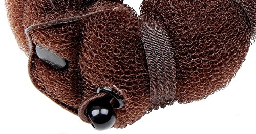 CLOTHOBEAUTY Hot Buns 2 Pcs Magic Hair bun styling Styler Twist ring former shaper, Chignon Bun maker Donut/Doughnut, Hair Curler Accessory, Hair beauty ballet bun maker tools (L-Brown) - Thumbnail 3