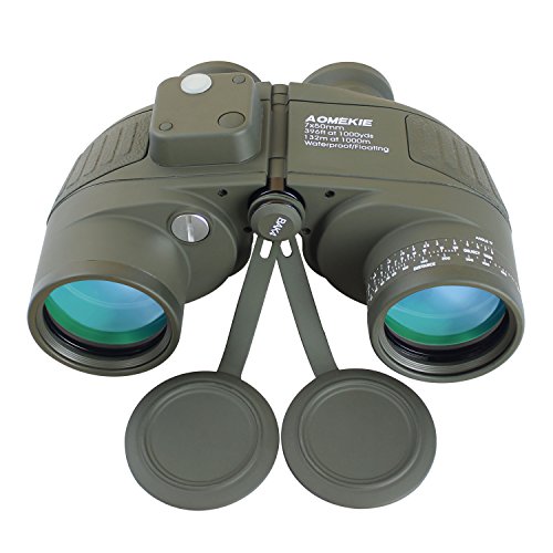 Aomekie Binoculars for Adults 7X50 Marine Military Binoculars Waterproof Fogproof with Compass Rangefinder BAK4 Prism…