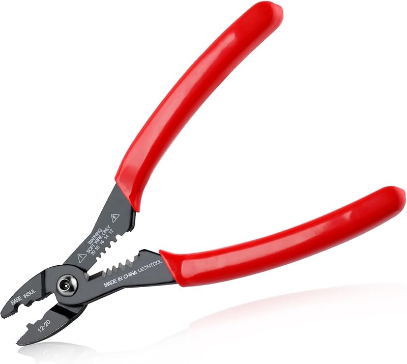 LEONTOOL 4-in-1 Multi Purpose Pliers 7 Inch Wire Cutter Crimper Stripper