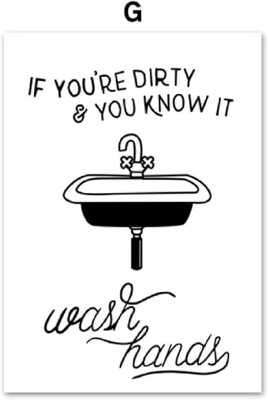 Papel Higienico Fregadero Del Inodoro Calcetines Patos Cotizaciones Arte De La Pared Pintura En Lienzo Carteles E Impresiones De Pared Cuadros Para Bano Decoracion G 60 100 Cm Amazon Es Hogar