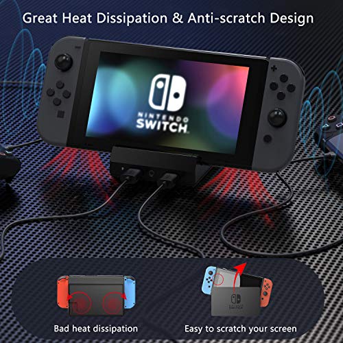 Vivefox Nintendo Switch Dock Portable Switch Charging Dock Tv Playstand Switch Docking Station Replacement For Nintendo Switch With 4k Hdmi Usb 3 0 Port And 3 5 Headphone Jack Pricepulse