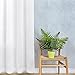 jinchan White Sheer Curtains for Living Room 95 inch Long Off White Curtains Rod Pocket Back Tab Faux Linen Curtains Open Weave Sheers Lightweight Voile Drapes Bedroom Window Curtain Set 2 Panels