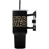 Bioworld Star Wars 40 Oz Stainless Steel Tumbler With Sculpted Lightsaber Handle