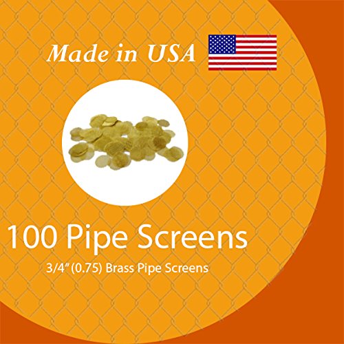 GRIMM 100 Brass Tobacco Pipe Bowl Screens - 3/4" (.75) For Smoking Pipes