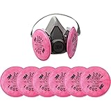3M 7000 Series Half Facepiece Respirator, Medium with 3 Pairs of Filters