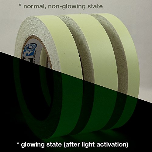 Pro Tapes PRO-GLOW/LLGRN210 Pro-Glow Glow in The Dark Tape, Luminescent Lime Green - Thumbnail 2