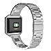 Fitbit Blaze Bands with Metal Frame,Austrake Stainless Steel Replacement Bands with Frame for Fitbit Blaze Smart Fitness Watch for Women Men Silver