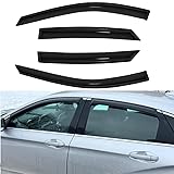 Wensdy 4pcs Sun Rain Guards Window Visor Wind