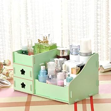 Amazon Com Clgty Makeup Organizer Wooden Drawers Large Cosmetic