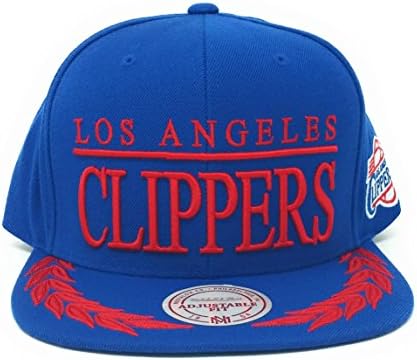 Mitchell N Ness Los Angeles Clippers Black Laurels Snapback Hat Cap