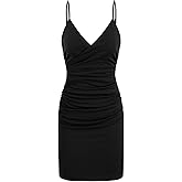 CIDER Summer Mini Dress for Women V Neck Bodycon Dresses Ruched Cocktail Party Dress Going Out Dresses Trendy 2025