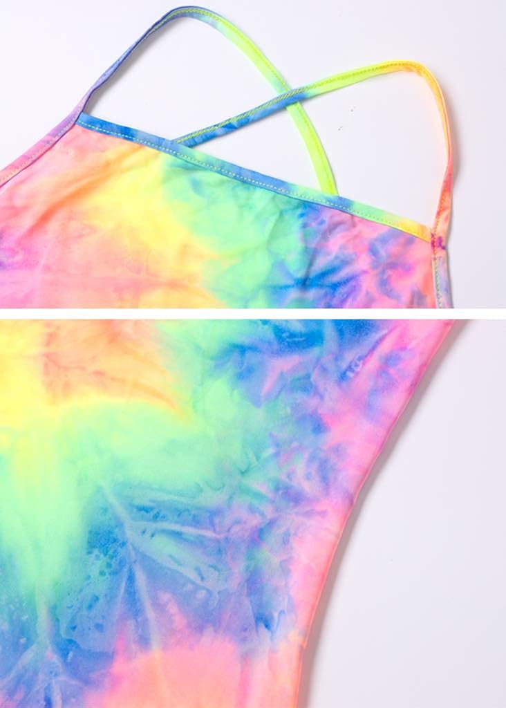 Sofkiny Sports Tie Dye Half Zip Biker Shorts Set Short Sleeve Crop Top Clubwear Tracksuits: Clothing