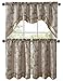 VCNY Home Audrey Complete 3 Pc. Embroidered Kitchen Curtain Tier & Swag Set - Assorted Colors (Beige/Gold)