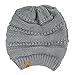 Wrapables Winter Warm Knitted Infinity Scarf and Beanie Hat Set, Light Gray