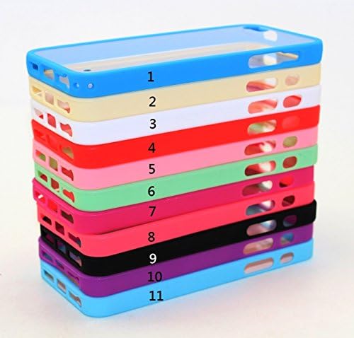 Combo Deals EZstation Colorful Cases For iPhone SE, 5 or 5S Best Selling Multiple Bundle Slim Protective Shell Cases For iPhone 5S SE or 5 Hybrid Back Covers - (11pcs. TPU PC Clear Cases)