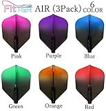 COSMO DARTS Fit Flight Air Black Gradient Color Shape(3 Pack) (Green)