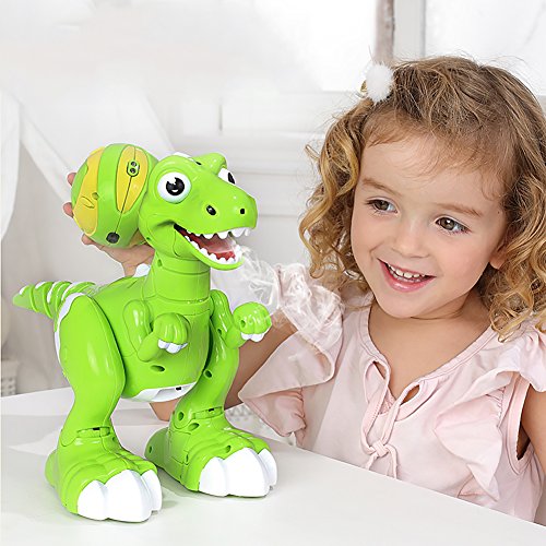 DX DA XIN Interactive Robot Dinosaur , Dancing, Music ,Walking , Spraying Mist Out of his Mouth Remote Control Toys Robotic Tyrannosaurus Rex, Gift for Children