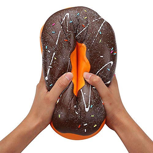 Ganjiang Giant Squishy Toys Jumbo Soft Slow Rising Collection Gift Stress Reliever (Chocolate Donut)