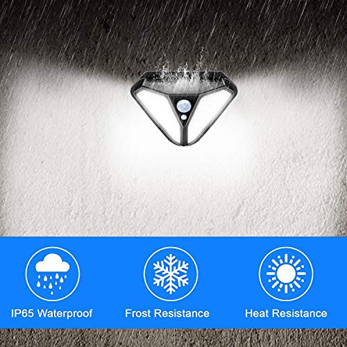 Solar Lights Outdoor Motion Sensor, 102LED Solar Security Lights 270° Wide Angle Solar Powered Panel Lights IP65 Waterproof Wall Lights for Garden, Patio Yard, Deck Garage, Fence, 3 Modes (2 Pack) - Thumbnail 5