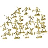 Kicko Skeleton Warrior Action Figures - Pack of 20 1 X 2.5 Inches - Cool and Fun Skeleton Army Miniatures Toys - for Kids Party Favors, Bag Stuffers, Fun, Toy, Prize