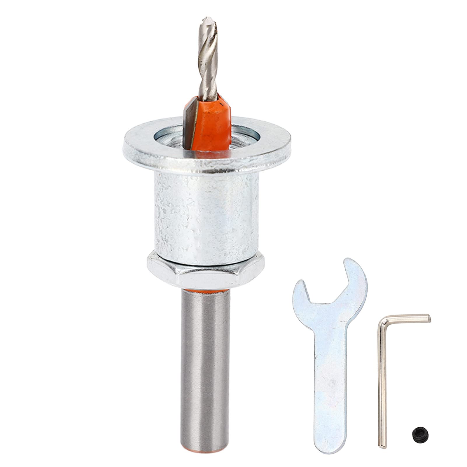 ZAWELIYO 3.5x8mm Countersunk Drill Bit, Alloy Steel Silver Limit Taper Hole Drill, for Countersinking and Opening Holes in Wood, Plastic, Fibreboard