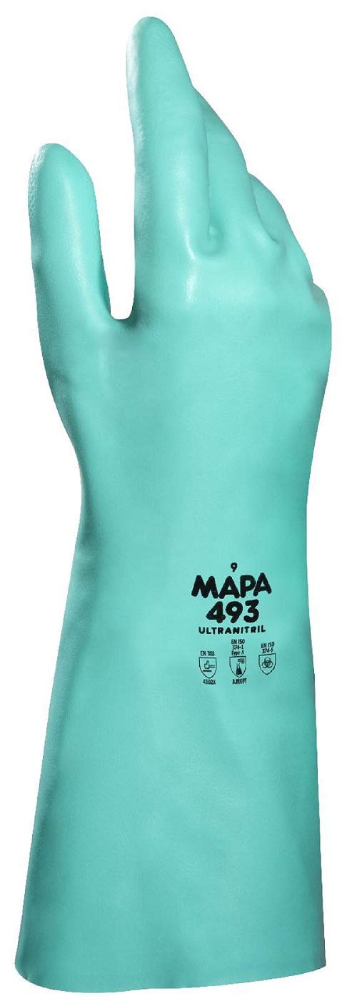 MAPA Professional ULTRANITRIL 493, Size 8, Chemical Protective Gloves (1 Pair)