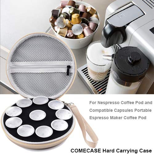 image for COMECASE Travel Hard Case Holder for Nespresso & Compatible Capsules P
