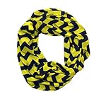 Yellow & Navy Chevron Infinity Scarf