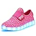 KALEIDO Kids 7 Colors LED Light up Shoes Sneakers for Boys Girls (11 M US Little Kid/EU 28, Pink)