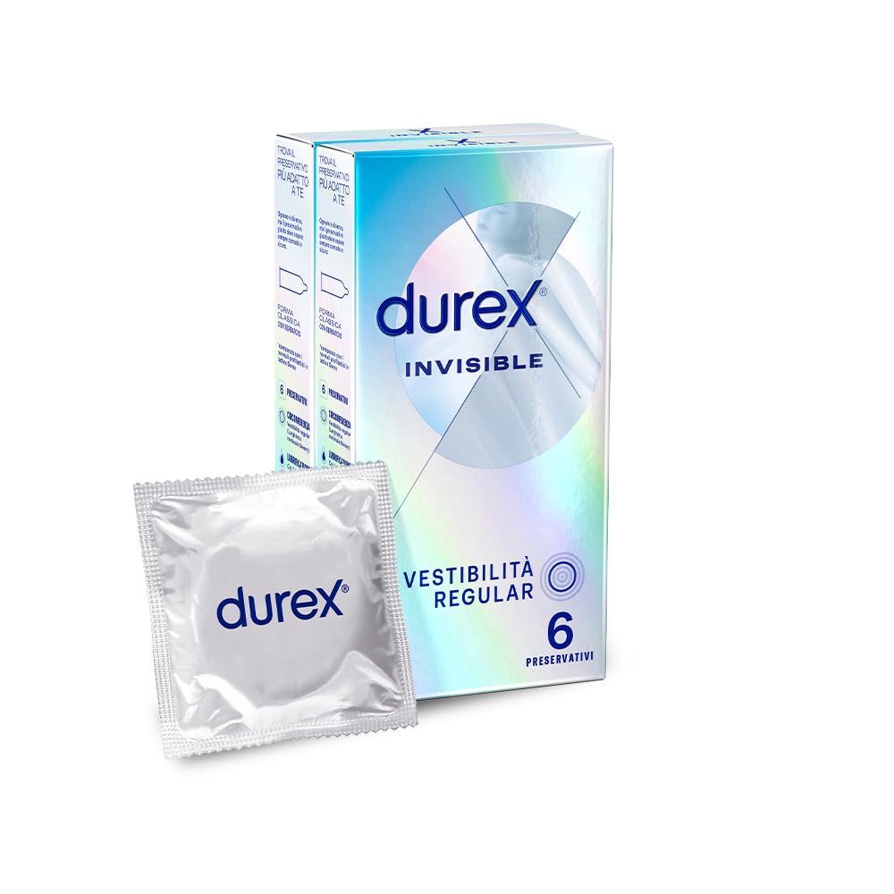 Durex invisible extra lubricado 12 preservativos
