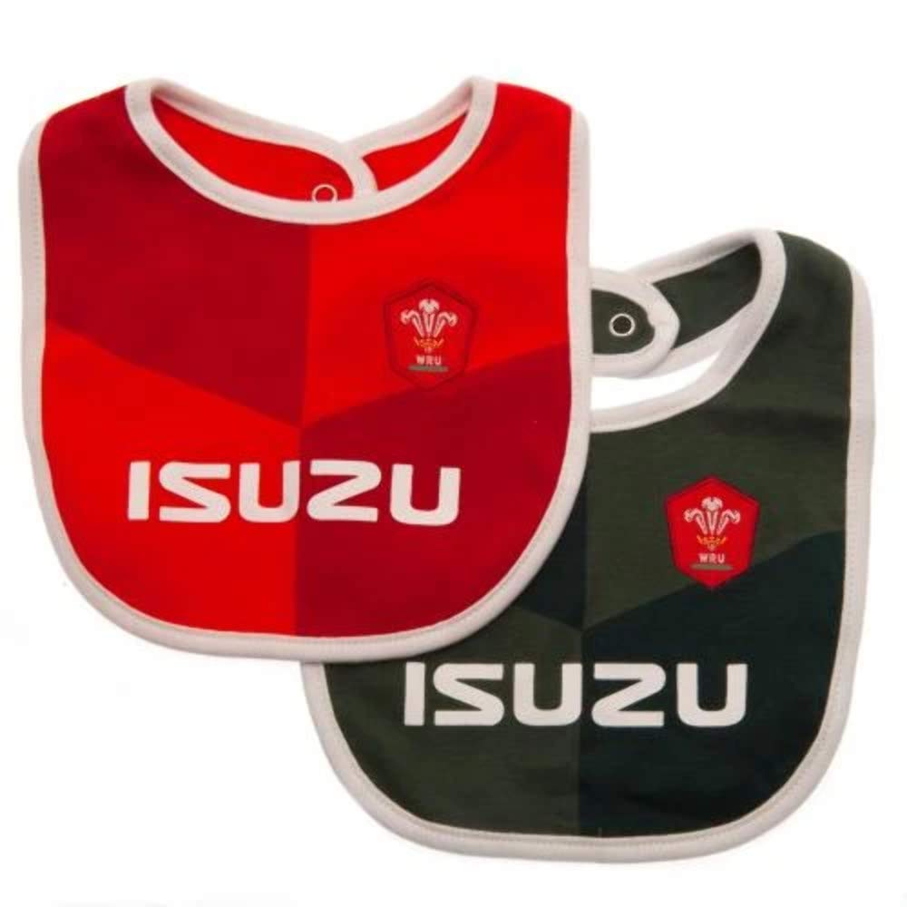 WRU Wales Rugby Baby 2 Pack Bibs | Red | 2019/20