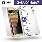 D&P Samsung Galaxy Note 7 TPU Screen Protector,Easy-Installation Design/ Perfect Fit / Edge-Covered / Anti-Fingerprint / High-Transparency / High-Response / Anti-Scratch /Lifetime warranty[3+1 pack]