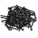 Electronics-Salon 100pcs M3 x 20mm Nylon Machine Screw, Black, Combination Phillips-Slotted Drive, Pan Head, Metric