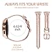 Wearlizer Leather Compatible with Samsung Galaxy Watch Bands 46mm 42mm Womens Mens,Genuine Leather Replacement Band Strap Bracelet Compatible Samsung Watch with Rosegold Metal Clasp