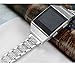 bayite Metal Bands Compatible Fitbit Ionic Replacement Band with Rhinestone Bling Adjustable Bracelet, Silver