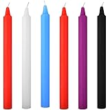 6 Pcs Low Temperature Candles, Fengek 7 Inch Low Heat Candles Romantic Wax Dripping Candle, 5 Color