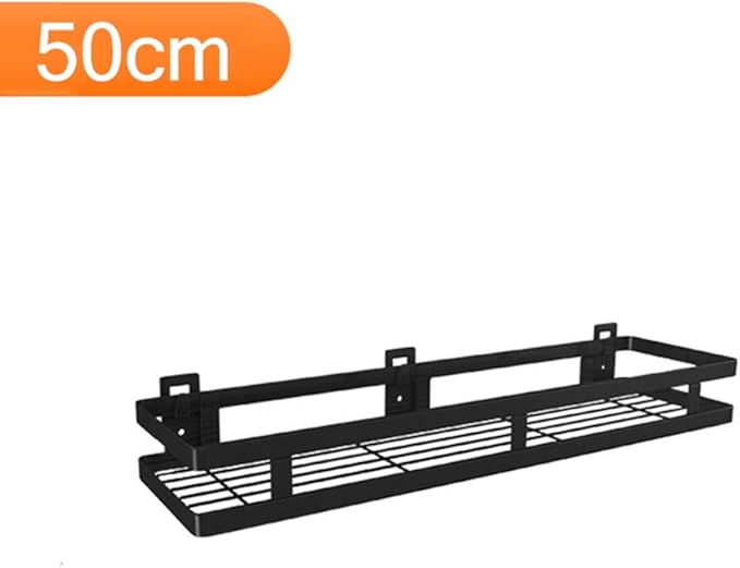 Decdeal Gewürzregal Ohne Bohren 1 Etage Schwarz Küchenregal Nagelfreies