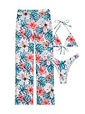 SOLY HUX Women's Printed Halter Bikini Bathing