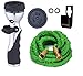 Expandable Garden Hose [Bonus] Free 9 Pattern HIGH Pressure Metal Sprayer Automatic FIRE Nozzle for Car or Windows. Brass Connectors, Shutoff Valve, 3 Layer Latex, Metal Hook Hanger Holder. (50 Feet)