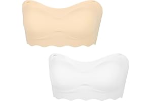 YESLAU Girls Training Strapless Bandeau Bras Teen Cami Tube Top 12-14 14-16 16-18 Seamless Padding Bralettes