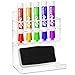 MyGift Wall Mounted Clear Acrylic Dry Erase Marker Holder Organizer for 5 Markers and Eraser, Hanging Whiteboard Accessories Rack for Office Home Dorm Classroom Meeting Room