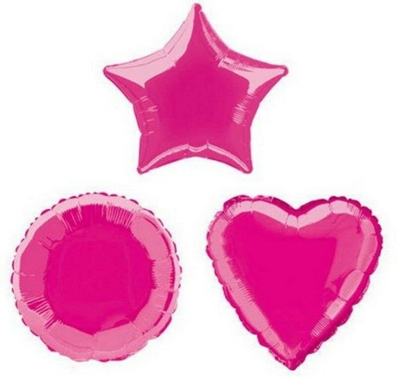 Hot Pink Heart Foil Balloon, 45cm (2 pack)