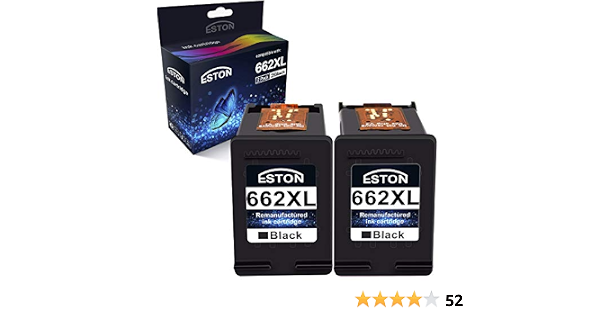 Amazon.com: ESTON 662XL Black Remanufactured Replacement for HP 662XL 662 XL  Ink Cartridges Used for HP Deskjet Ink Advantage 1015 1515 2515 2545 2645  3515 3545 4645 (2-Black) : Office Products