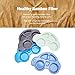 4pcs Bamboo Divided Plates for Baby Feeding, Non Toxic & Safe Toddler Plates, Eco-Friendly Tableware for Baby Toddler Kids Bamboo Toddler Dishes & Dinnerware Sets, Car Plates