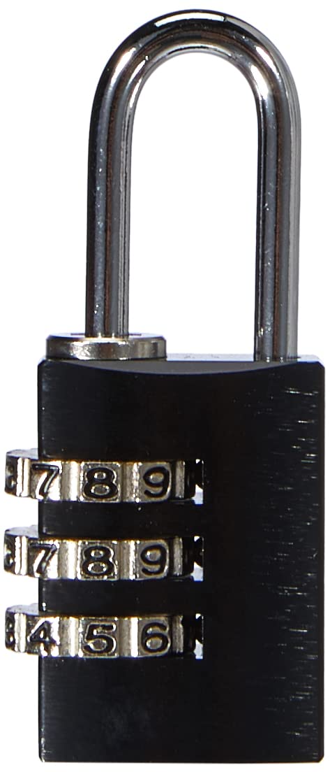 Padlock Combination Aluminum 20mm Black
