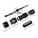 LED Flashlight, PeleusTech Water Resistant Super Bright Cree T6 powerful 3-Mode LED Zoomable aluminum alloy Flashlight Torch for Traveling Protection - Black