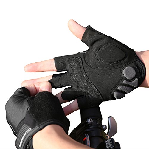 image for SANTIC Classic Fingerless Cycling Gloves with Shock-absorbing Foam Pad