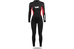 Pottwal Women/Men, 2.5mm Neoprene Full Body Wet Suits with Back Zip, UV Protection Dive Suit for Surfing Swimming Diving